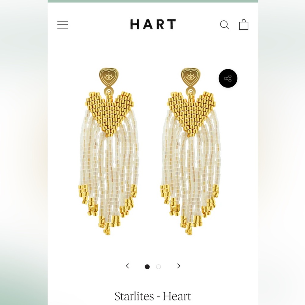 Hart Studio hand beaded starlite earrings NWT